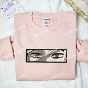 Douma Eyes Demon Slayer Anime Embroidered Shirt 2 Douma Eyes Demon Slayer Anime Embroidered Shirt