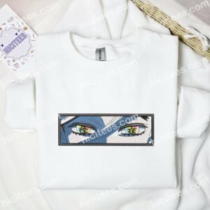 Douma Eyes Demon Slayer Anime Embroidered Shirt 3 4