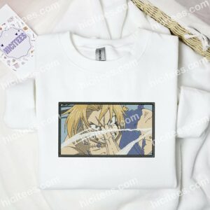 Edward Elric Fullmetal Alchemist Anime Embroidered Shirt 1 Edward Elric Fullmetal Alchemist Anime Embroidered Shirt 3 1