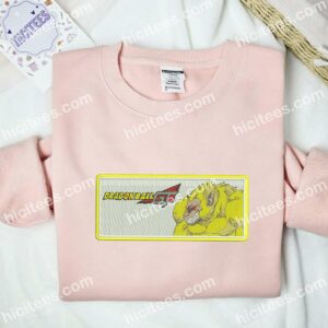 Golden Great Ape Dragon Ball Anime Embroidered Shirt 2 Golden Great Ape Dragon Ball Anime Embroidered Shirt
