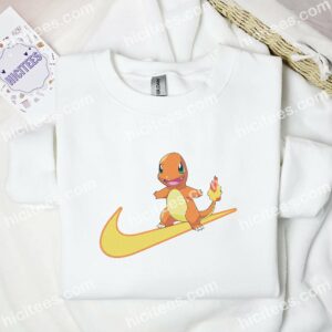 Charmander Pokemon Anime Embroidered Shirt 1 Charmander Pokmon Anime Embroidered Shirt 3