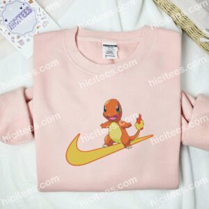 Charmander Pokemon Anime Embroidered Shirt 2 Charmander Pokmon Anime Embroidered Shirt