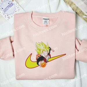 Goku Holding 4 Star Ball Dragon Ball Anime Embroidered Shirt 2 Goku Holding 4 Star Ball Dragon Ball Anime Embroidered Shirt