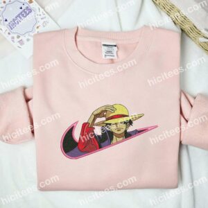 Monkey D Luffy One Piece Anime Embroidered Shirt