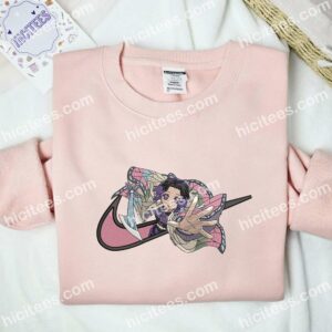 Shinobu Kochou Demon Slayer Anime Embroidered Shirt 2 Shinobu Kochou Demon Slayer Anime Embroidered Shirt
