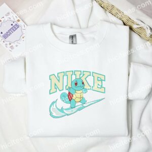 Squirtle Pokmon Anime Embroidered Shirt 3