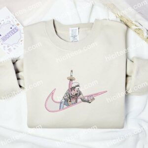 Law Hugging Sword One Piece Anime Embroidered Shirt 1 Trafalgar D Water Law Hugging Sword One Piece Anime Embroidered Shirt 3