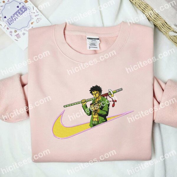 Law Kikoku Sword One Piece Anime Embroidered Shirt