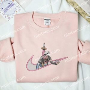 Law Hugging Sword One Piece Anime Embroidered Shirt 2 Trafalgar D Water Law Hugging Sword One Piece Anime Embroidered Shirt