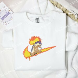Typhlosion Pokemon Anime Embroidered Shirt 1 Typhlosion Pokmon Anime Embroidered Shirt 3