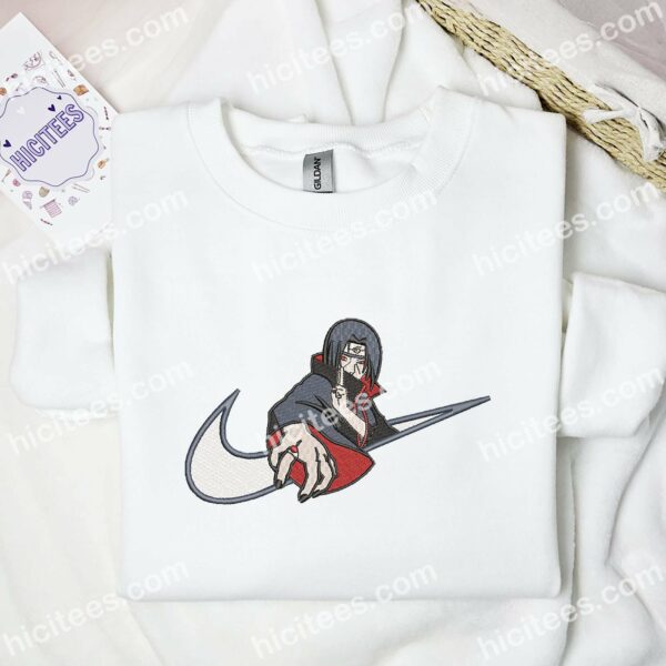 Uchiha Itachi Naruto Anime Embroidered Shirt