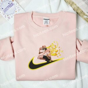 Portgas D Ace Sitting One Piece Anime Embroidered Shirt