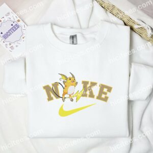 Raichu Pokemon Anime Embroidered Shirt 1 Raichu Pokmon Anime Embroidered Shirt 3