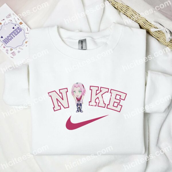 Sakura Haruno Chibi Naruto Anime Embroidered Shirt