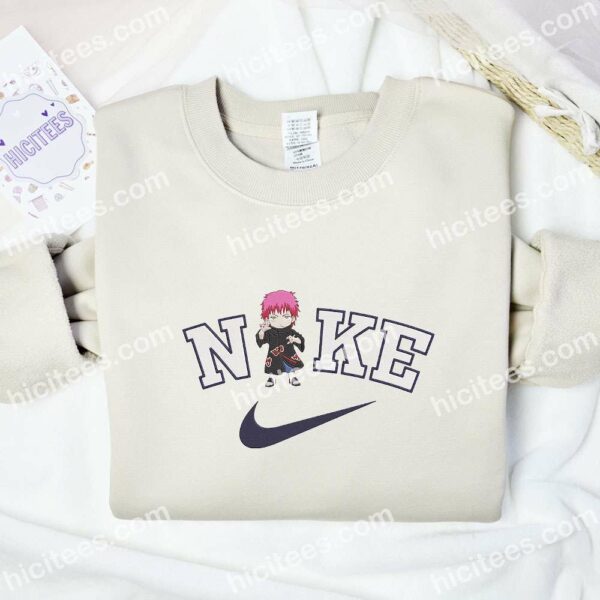Sasori Chibi Naruto Anime Embroidered Shirt