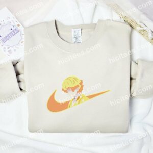 Zenitsu Agatsuma Head Demon Slayer Anime Embroidered Shirt 3