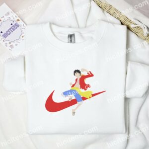 Luffy One Piece Anime Embroidered Shirt 1 Luffy One Piece Anime Embroidered Shirt 3