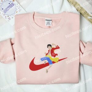 Luffy One Piece Anime Embroidered Shirt 2 Luffy One Piece Anime Embroidered Shirt