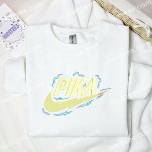 Pikachu Logo Pokmon Anime Embroidered Shirt 3