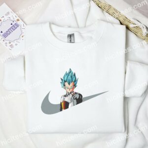 Vegeta Super Saiyan Blue Hair Dragon Ball Anime Embroidered Shirt 1 Vegeta Super Saiyan Blue Hair Dragon Ball Anime Embroidered Shirt 3