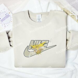 Zapdos Pokemon Anime Embroidered Shirt 1 Zapdos Pokmon Anime Embroidered Shirt 3