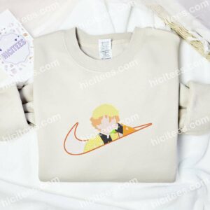 Zenitsu Agatsuma Demon Slayer Anime Embroidered Shirt 3 1