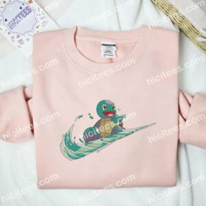 Zenigame Pokemon Anime Embroidered Shirt 2 Zenigame Pokmon Anime Embroidered Shirt