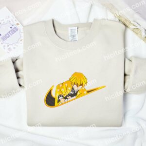 Zenitsu Agatsuma Demon Slayer Anime Embroidered Shirt 1 Zenitsu Agatsuma Demon Slayer Anime Embroidered Shirt 3