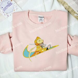 Zenitsu Thunder Breathing Demon Slayer Anime Embroidered Shirt 2 Zenitsu Thunder Breathing Demon Slayer Anime Embroidered Shirt 1