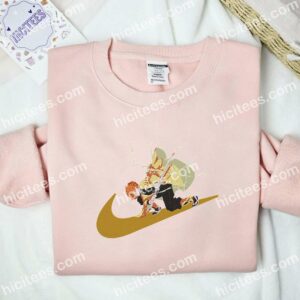 Zenitsu Thunder Breathing Demon Slayer Anime Embroidered Shirt 2 Zenitsu Thunder Breathing Demon Slayer Anime Embroidered Shirt