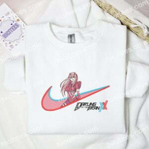 Zero Two Cool Darling In The Franxx Anime Embroidered Shirt 3