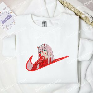 Zero Two Darling In The Franxx Anime Embroidered Shirt 3