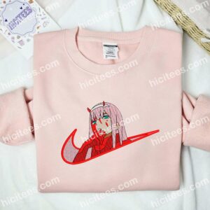 Zero Two Darling In The Franxx Anime Embroidered Shirt