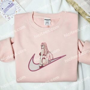 Zero Two Sexy Darling In The Franxx Anime Embroidered Shirt 2 Zero Two Sexy Darling In The Franxx Anime Embroidered Shirt