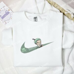 Zoro Chibi One Piece Anime Embroidered Shirt 3