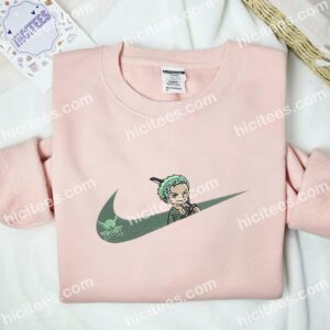 Zoro Chibi One Piece Anime Embroidered Shirt