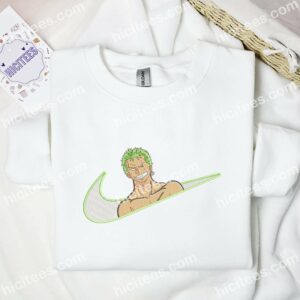 Zoro Smile One Piece Anime Embroidered Shirt 3