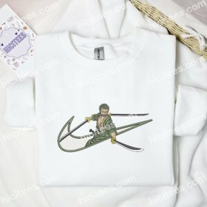 Zoro Three Sword Style One Piece Anime Embroidered Shirt 3 1