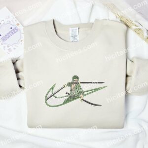 Zoro Three Sword Style One Piece Anime Embroidered Shirt 1 Zoro Three Sword Style One Piece Anime Embroidered Shirt 3 4