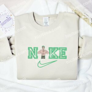 Zoro Workout One Piece Anime Embroidered Shirt 1 Zoro Workout One Piece Anime Embroidered Shirt 3