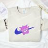 Gengar Pokemon Anime Embroidered Shirt