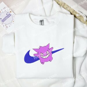 Gengar Pokemon Anime Embroidered Shirt 1 Gengar Pokmon Anime Embroidered Shirt 3 1