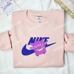 Gengar Pokemon Anime Embroidered Shirt 2 Gengar Pokmon Anime Embroidered Shirt