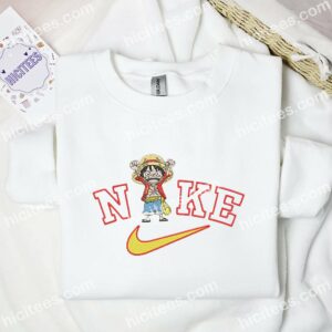 Monkey D Luffy Chibi One Piece Anime Embroidered Shirt 3