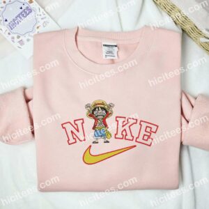 Monkey D Luffy Chibi One Piece Anime Embroidered Shirt