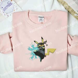 Pikachu Cosplay Ninja Pokemon Anime Embroidered Shirt 2 Pikachu Cosplay Ninja Pokmon Anime Embroidered Shirt