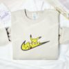Pikachu Funny Pokemon Anime Embroidered Shirt