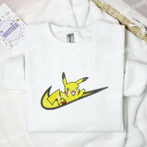 Pikachu Funny Pokemon Anime Embroidered Shirt 1 Pikachu Funny Pokmon Anime Embroidered Shirt 3 1