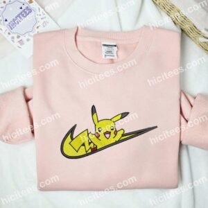 Pikachu Funny Pokemon Anime Embroidered Shirt 2 Pikachu Funny Pokmon Anime Embroidered Shirt 1