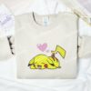 Pikachu Love Pokemon Anime Embroidered Shirt